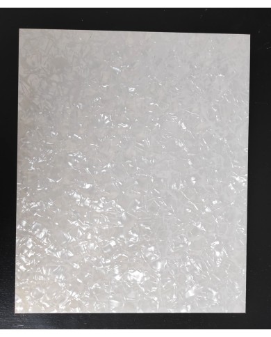 Pickguard-Rohling White Pearl 3-lagig 29x23,5cm .090"-2,29mm