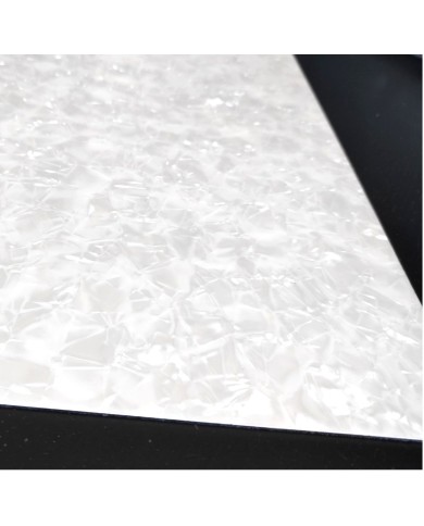Pickguard-Rohling White Pearl 3-lagig 29x23,5cm .090"-2,29mm