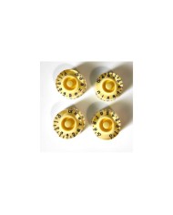 4 Gibson LP SG Vintage-style Speed Knobs Cream metric 18 splines not engraved