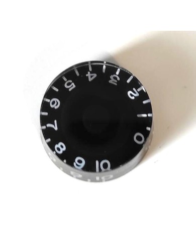 2 Speed Knobs Plexi mit schwarzem Hintergrund, nicht für Bass, metrisch, 18 Riffelungen, LP SG Stil, asiatisch