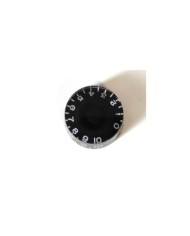 2 Boutons Speed Knobs Plexi fond Noir Non Graves Metrique 18 splines style LP SG Asiatiques
