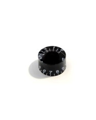 4 Speed Knob Knöpfe im Gibson LP SG Plexi Stil, schwarzer Untergrund, NICHT Bass, metrisch, 18 Splines