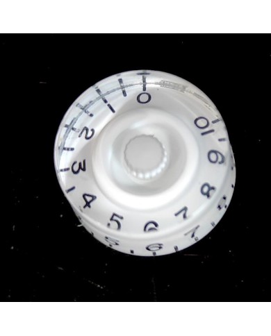 4 Speed Knob Knöpfe im Gibson LP SG Plexi Stil, weißer Hintergrund, ohne Bass, metrisch, 18 Splines