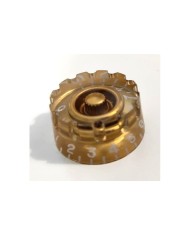 1 Gold Gibson LP SG Vintage-style notch Speed Knob metric 18 splines not engraved