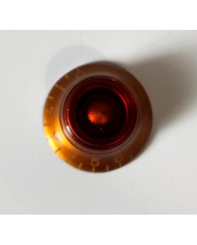 2 Vintage Plexi Potiknöpfe, amber, metrisch, 18 Splines, ohne Schraube, LP SG