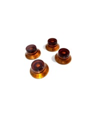 4 Amber Plexi metric Size Hut-Form TopHat Vintage Bell Knobs LP SG