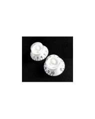 4 White Plexi metric Size Hut-Form TopHat Vintage Bell Knobs LP SG