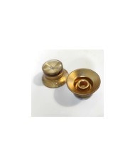 2 Gold NOT engraved TopHat Tone Knobs with Gold Reflector Cap for Gibson SG style